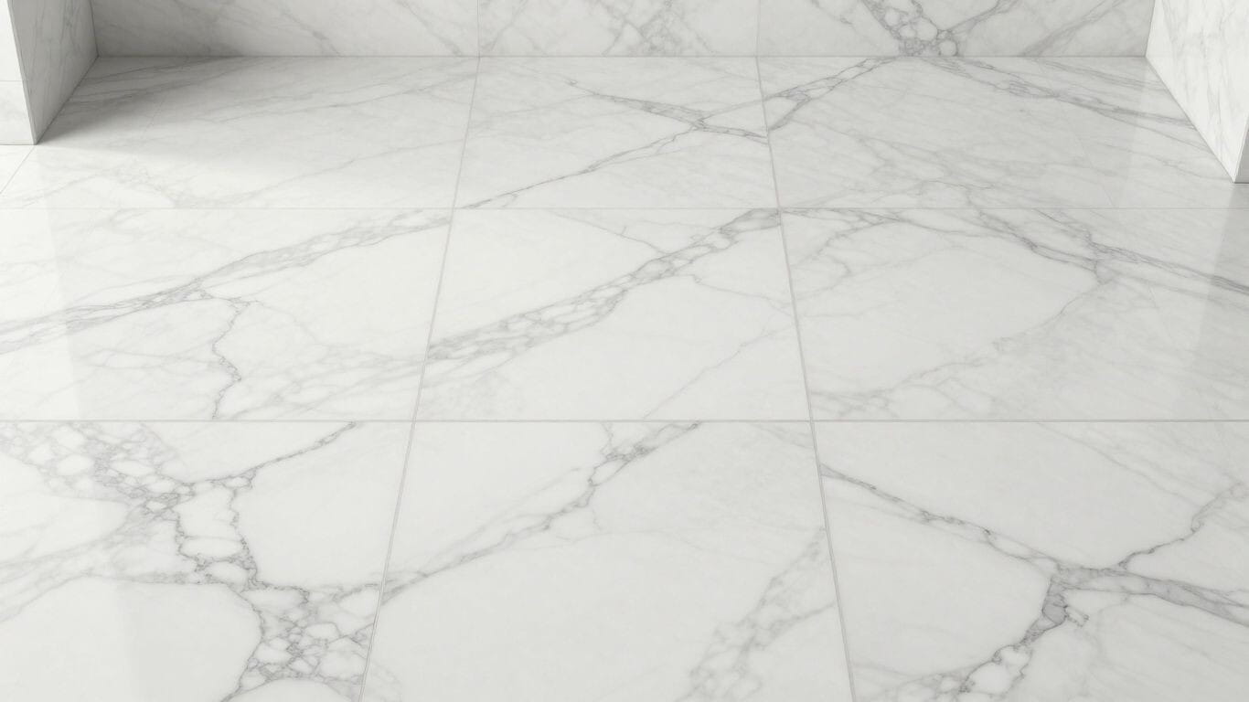 Boceto de baldosas de mármol Carrara para renovación del hogar