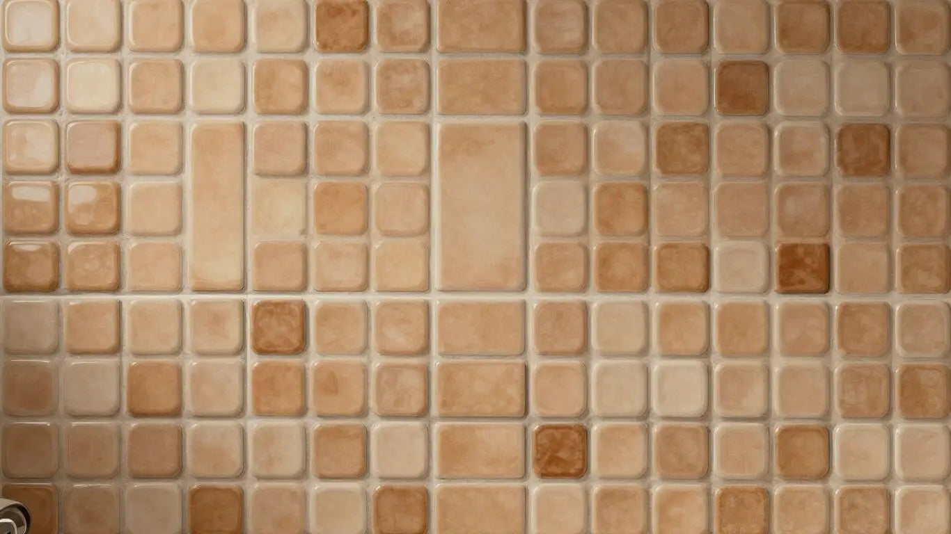 Sketch of ceramic penny tile wall design.