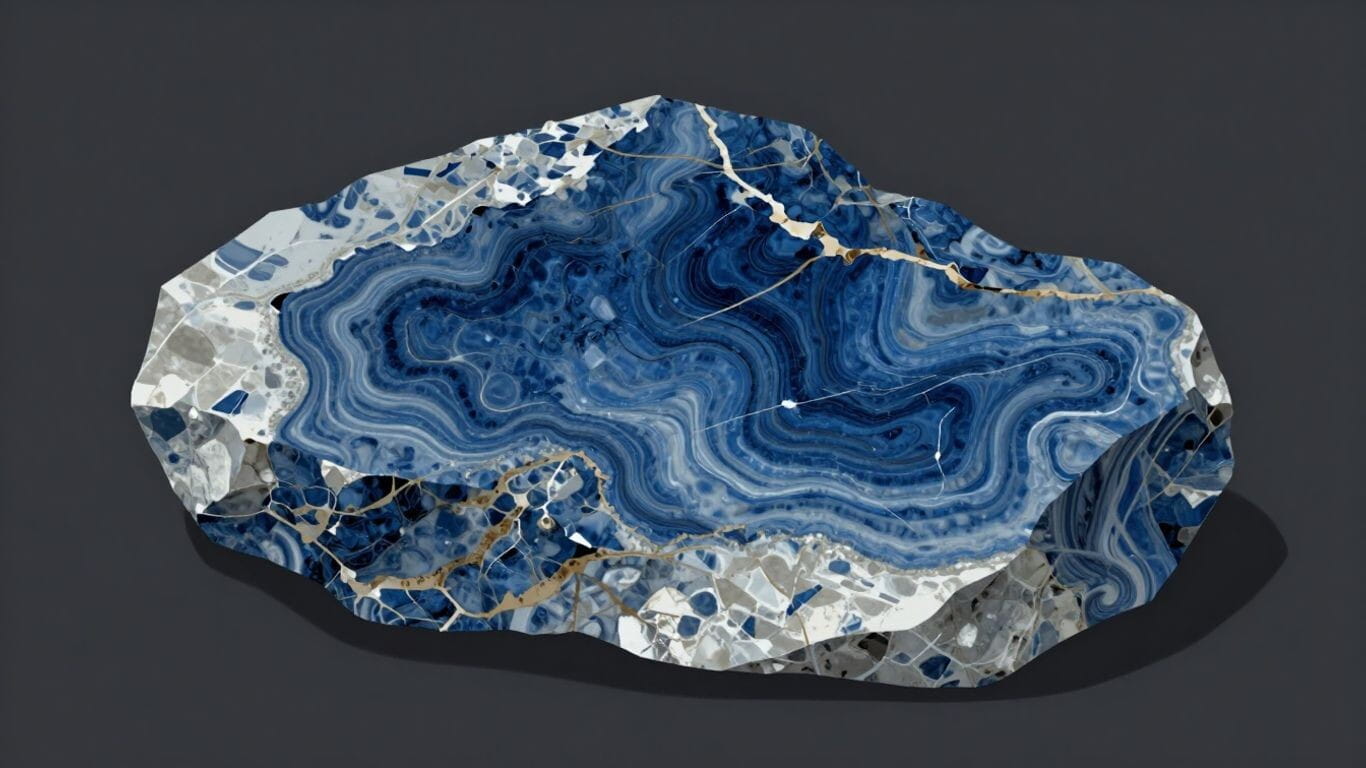 风暴蓝石英岩板材草图