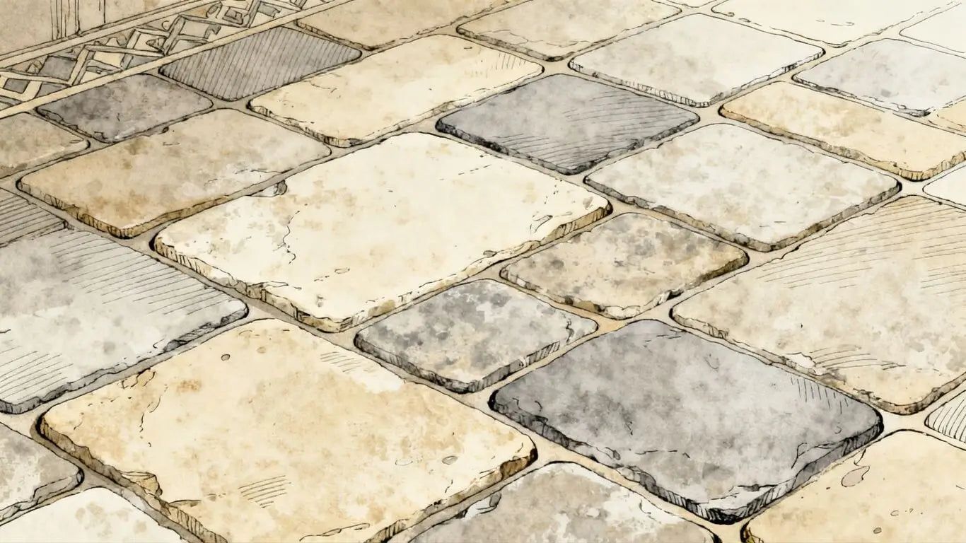 Texturas de piedra de mármol y paletas de materiales