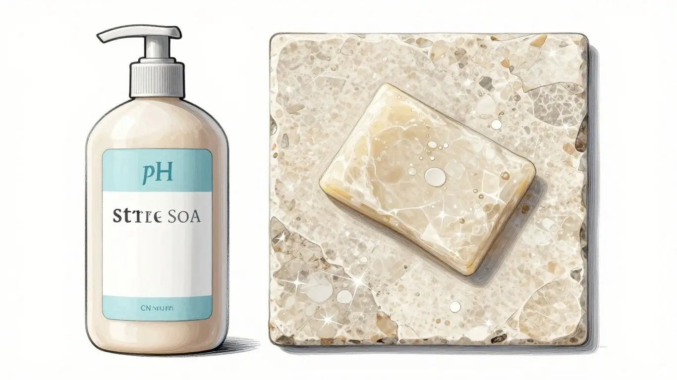 pH neutral stone soap cleaning travertine tile