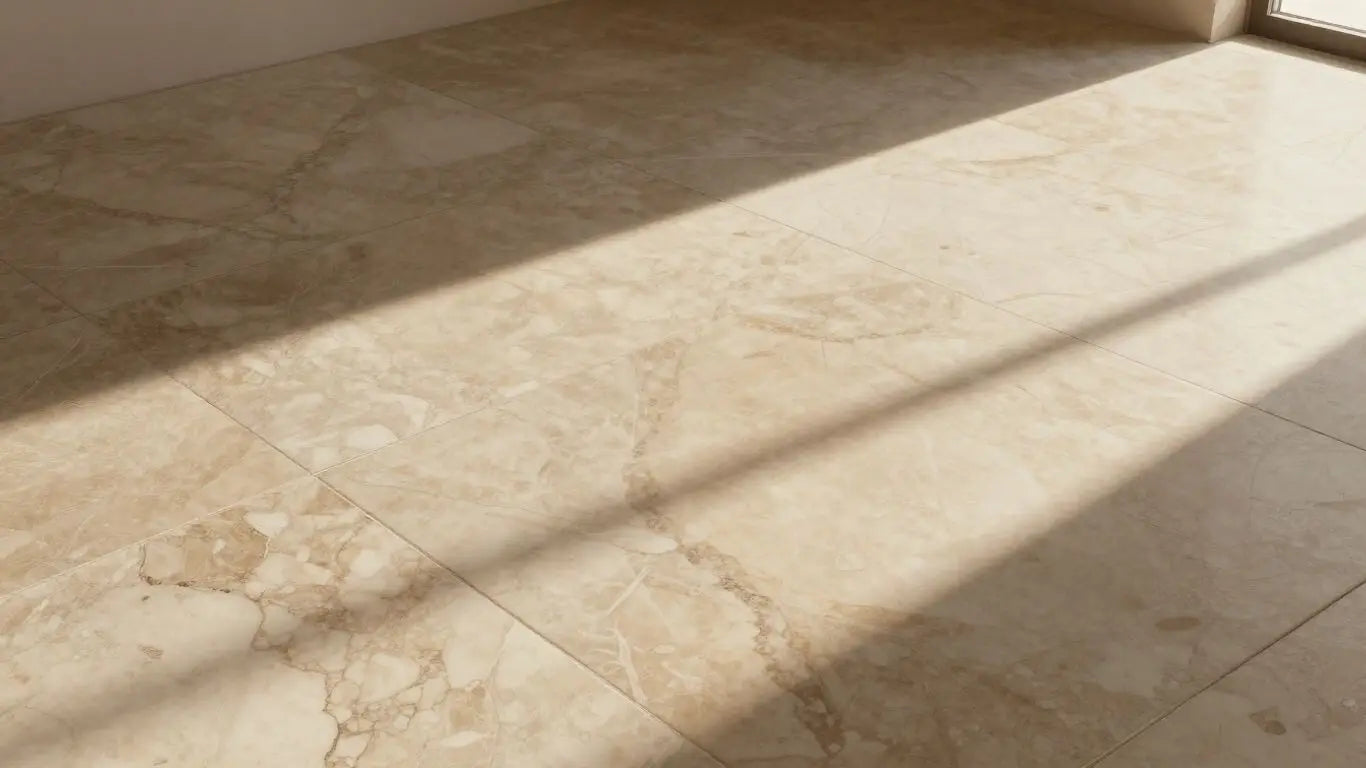 Sketch of Travertine Noce tiles in a luxurious interior.