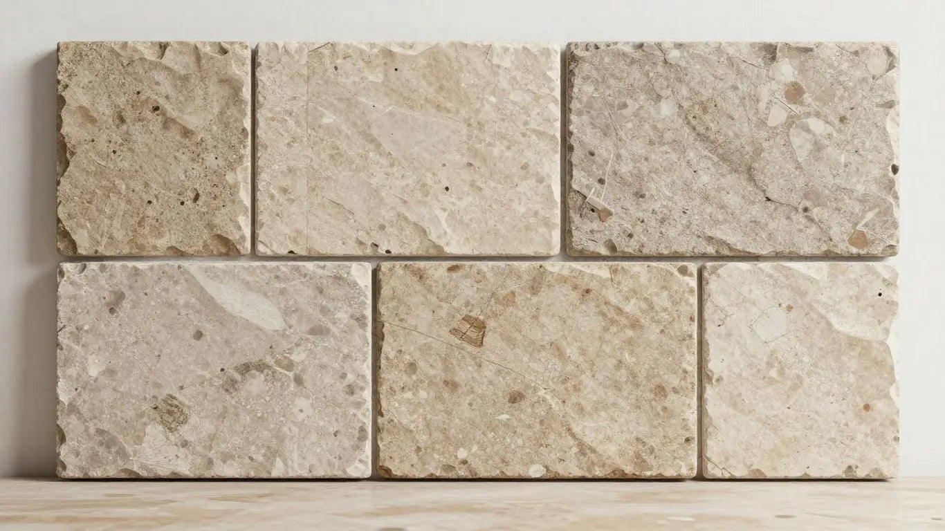 Installing travertine tile backsplash in a kitchen