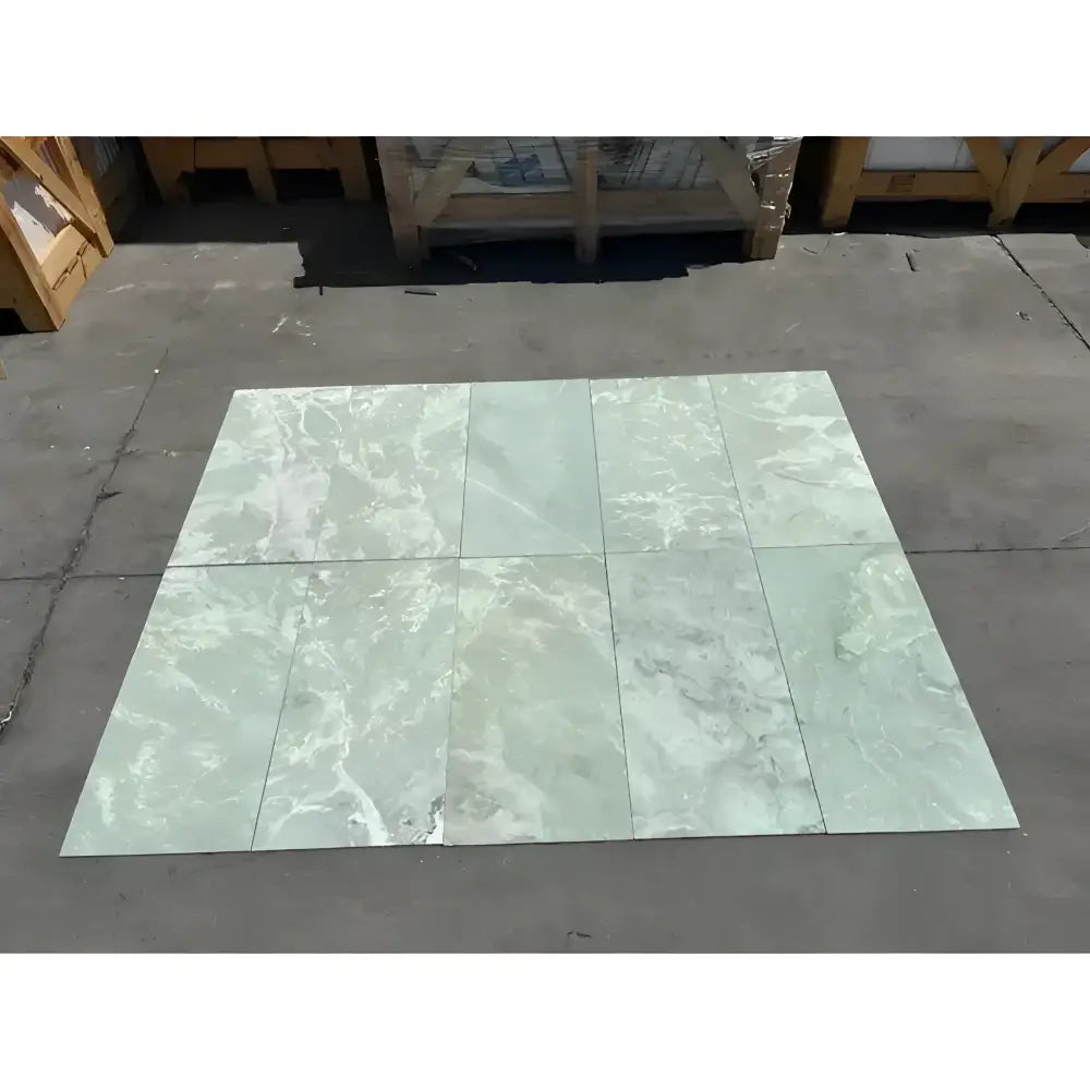 Green marble tiles from Ming Green Prestige 12x12 polished or honed collection