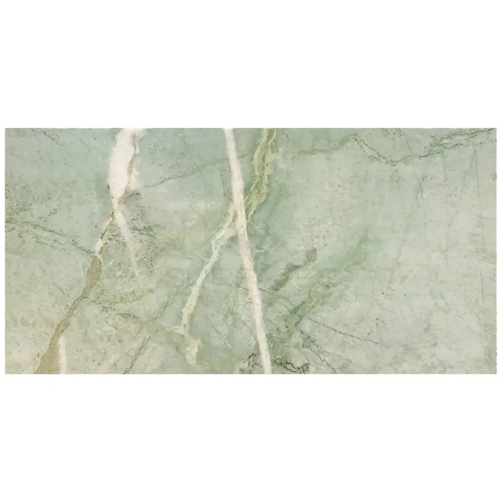Green marble slab with white veining for Ming Green Prestige 12X24 polished or honed surface