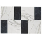 Modena in Calacatta Gold 12X12 and Nero Marquina Prestige 6X12 Set-American Stone