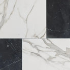 Modena in Calacatta Gold 12X12 and Nero Marquina Prestige 6X12 Set-American Stone
