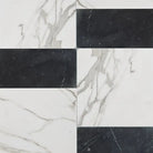 Modena in Calacatta Gold 12X12 and Nero Marquina Prestige 6X12 Set-American Stone