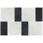 Modena in Carrara White Royale 12X12 and Nero Marquina Prestige 6X12 Set-American Stone