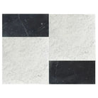 Modena in Carrara White Royale 12X12 and Nero Marquina Prestige 6X12 Set-American Stone