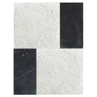 Modena in Carrara White Royale 12X12 and Nero Marquina Prestige 6X12 Set-American Stone