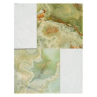 Modena in Green Onyx 12X12 and Carrara White Royale 6X12 Set-American Stone