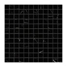 Black mosaic tile sheet of Nero Marquina Black 1X1 Marble, polished or honed finish