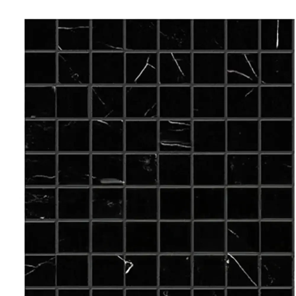 Nero Marquina Prestige/Black 1X1 Marble Mosaic-American Stone