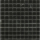 Black square mosaic tiles from Nero Marquina Black 5/8X5/8 Marble collection