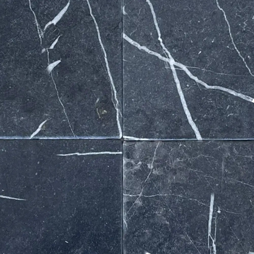 Nero Marquina Prestige (Black) Marble 12X12 Tumbled-American Stone