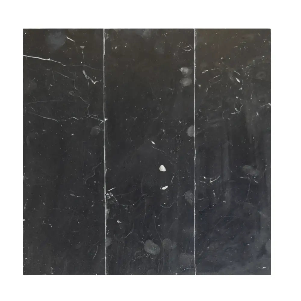 Nero Marquina Black Marble 4X12 Polished or Honed Black Marble Tiles Display