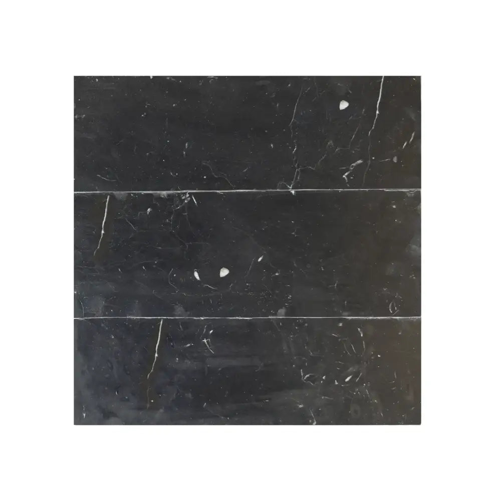 Nero Marquina Black Marble 4X12 polished or honed tiles for elegant interior design