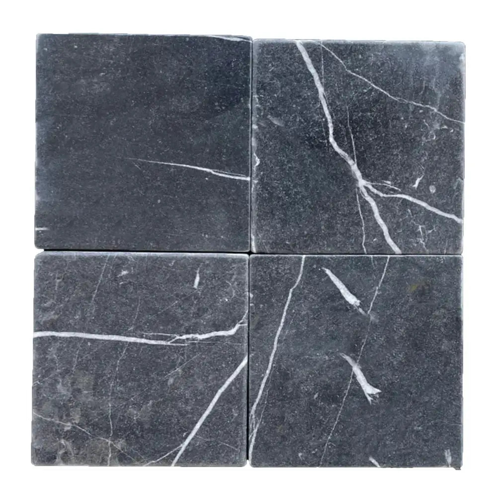 Nero Marquina Prestige / Black Marble 6X6 Tumbled-American Stone
