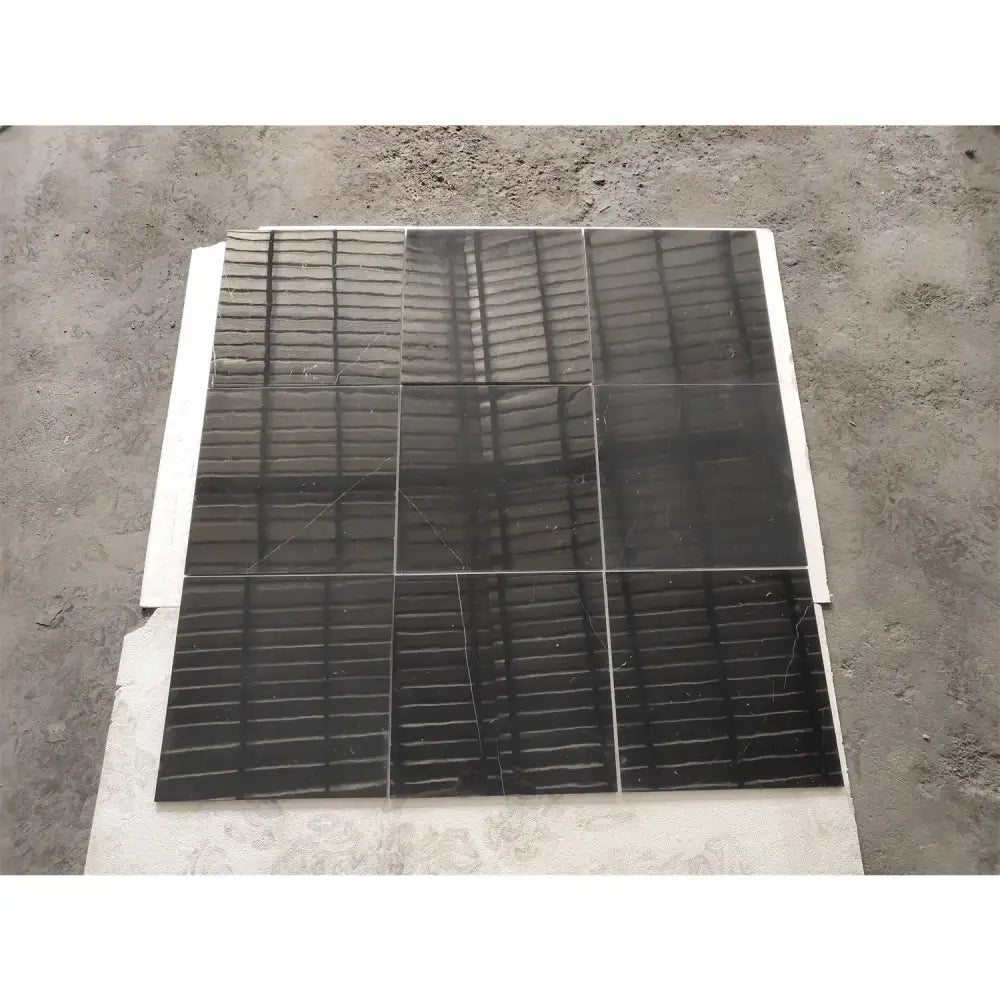 Nero Marquina Prestige Marble Shower Corner Shelf-American Stone