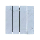 White marble-patterned radiator in Oriental White Aurora 3 X 12 Field Tile design
