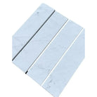 Marble tile mosaic from Oriental White Aurora 3x12 field tile product