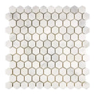 White marble hexagon tile sheet from Oriental White Aurora Asian Statuary Marble Mosaic