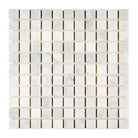 White marble mosaic tile from Oriental White Aurora Asian Statuary collection