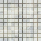 White marble mosaic tile from Oriental White Aurora Asian Statuary collection