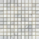 White square mosaic tiles from Oriental White Aurora Marble Mosaic collection