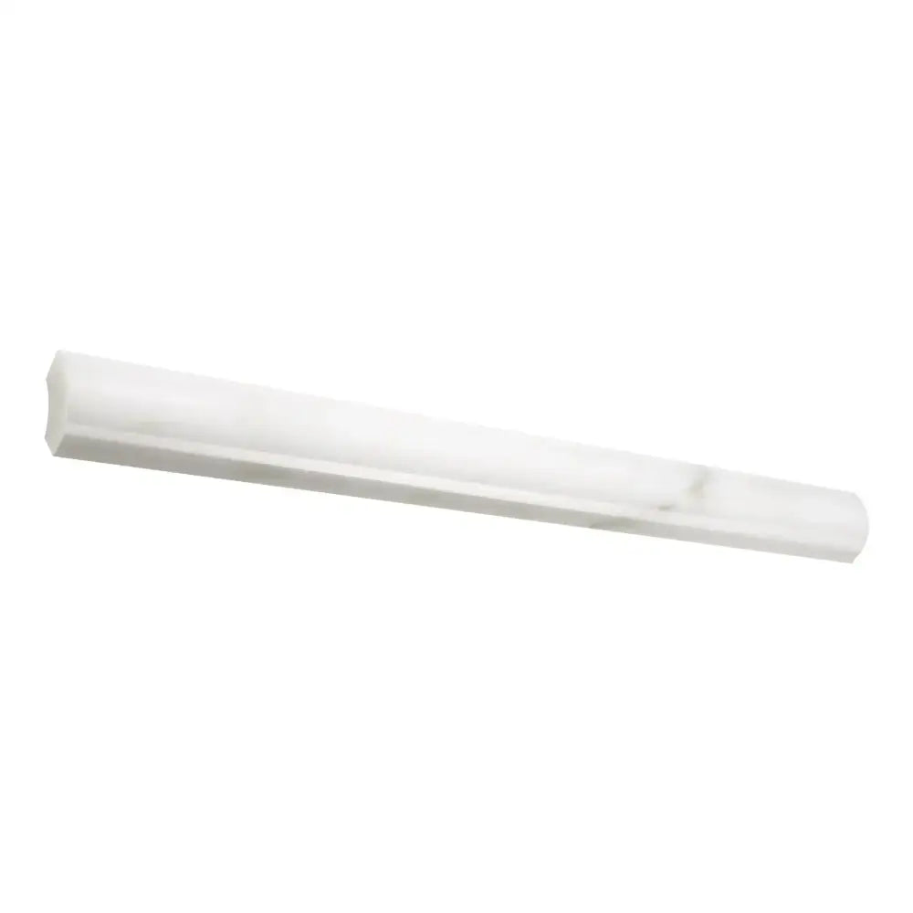 Long white rectangular light fixture from Oriental White Aurora Asian Statuary 1X12 Trim