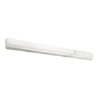 Long white rectangular light fixture from Oriental White Aurora Asian Statuary 1X12 Trim