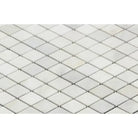 White diamond tile pattern from Oriental White Aurora Asian Statuary marble mosaic