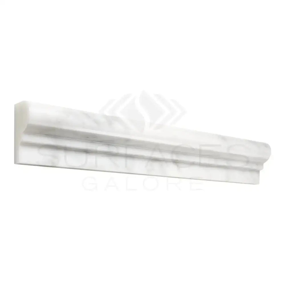 Oriental White Aurora / Asian Statuary 2X12 OG-1 (Single-Step Chair Rail Trim) Liner-American Stone