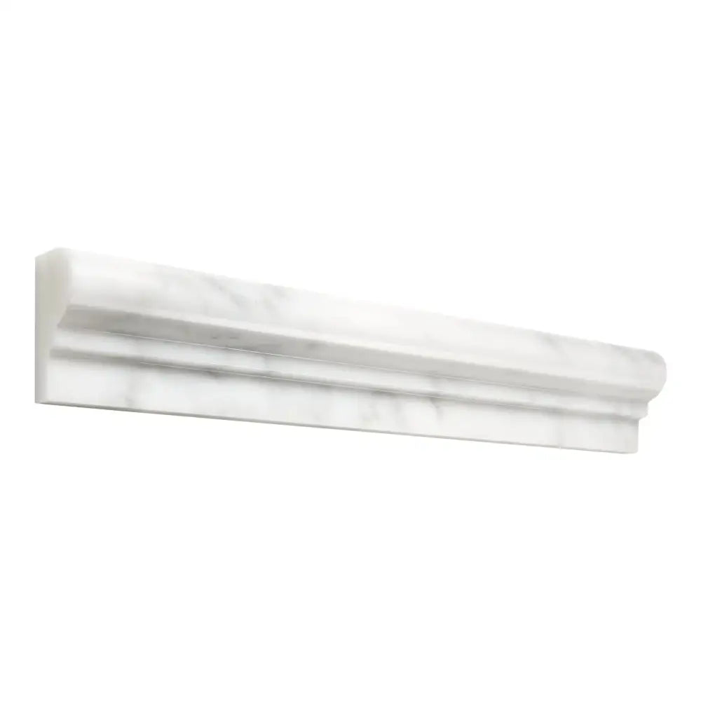 Oriental White Aurora / Asian Statuary 2X12 OG-1 (Single-Step Chair Rail Trim) Liner-American Stone