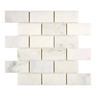 White marble brick mosaic tile from Oriental White Aurora Asian Statuary collection