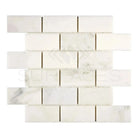 White marble brick mosaic tile from Oriental Aurora Asian Statuary 2X4 Polished or Honed