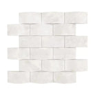 White marble mosaic tile from Oriental White Aurora Asian Statuary 2X4 collection