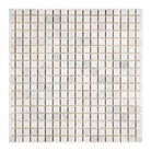 Square mosaic tile sheet from Oriental White Aurora White Aurora Asian Statuary marble