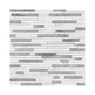 Rectangular mosaic tile pattern from Oriental White Aurora White Aurora Marble Mosaic