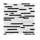 Black and white mosaic tile from Oriental White Aurora Marble Mosaic collection