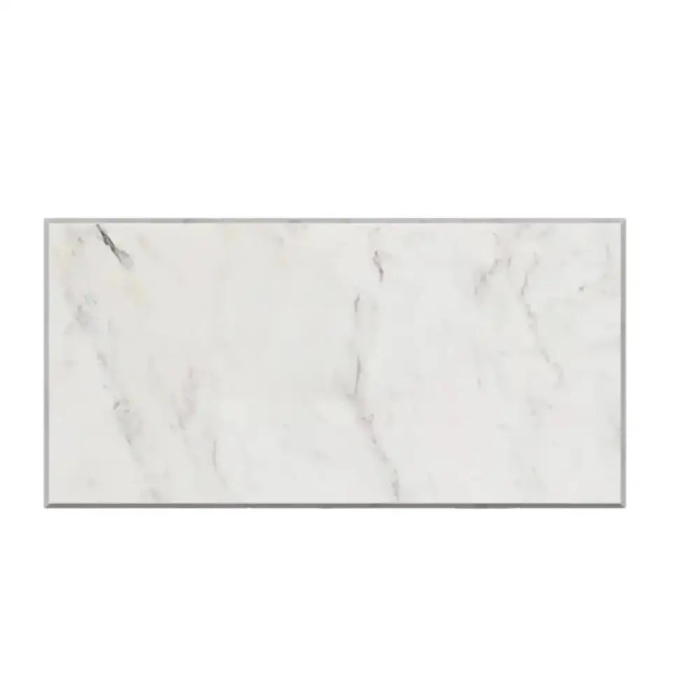 Rectangular Oriental White Aurora Asian Statuary marble tabletop with polished finish