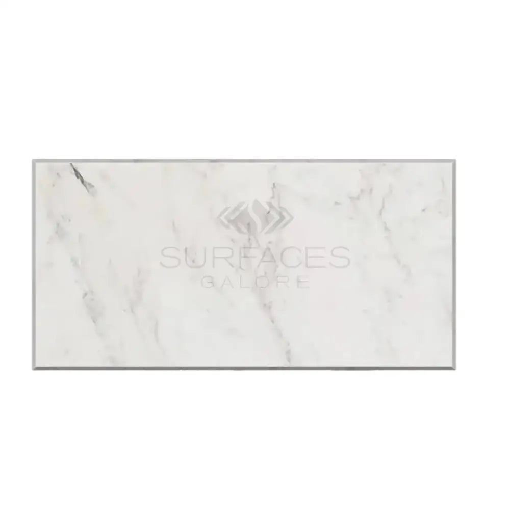 Rectangular Oriental White Aurora Asian Statuary Marble palette for elegant surfaces