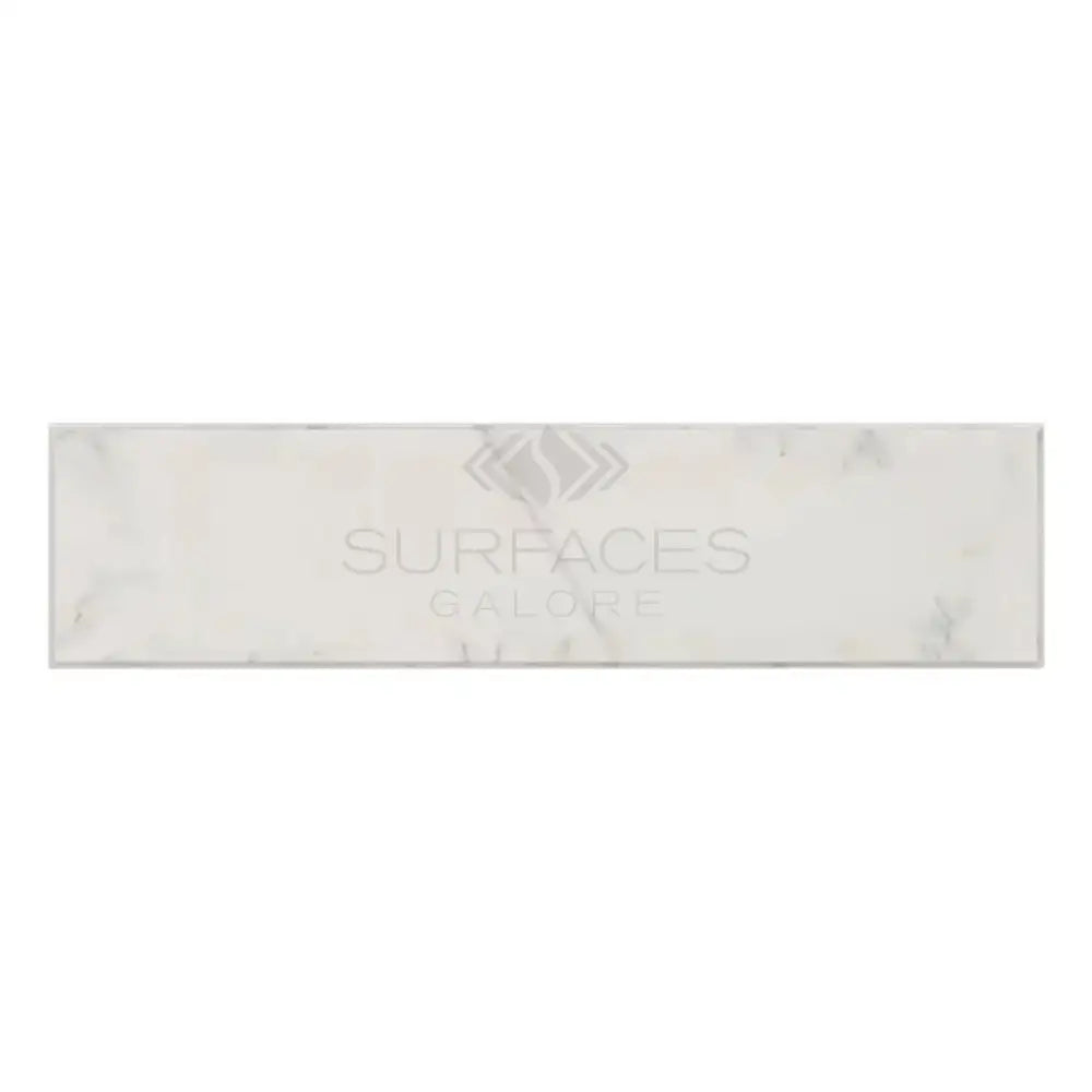 Rectangular Oriental White Aurora Asian Statuary Marble tile with polished finish