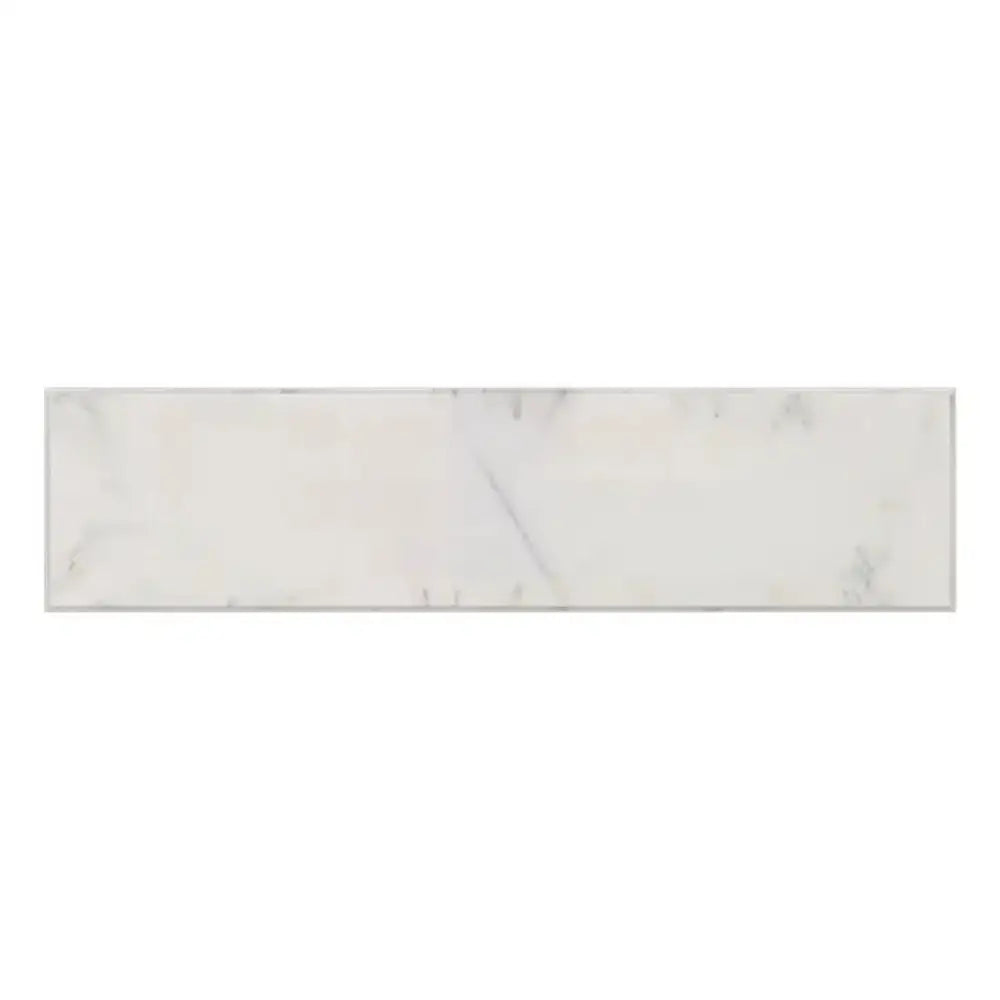 Rectangular Oriental White Aurora Statuary Marble tile for elegant flooring or walls