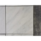 White marble tile from Oriental White Aurora Asian Statuary Marble 4x12 with deep beveled edges