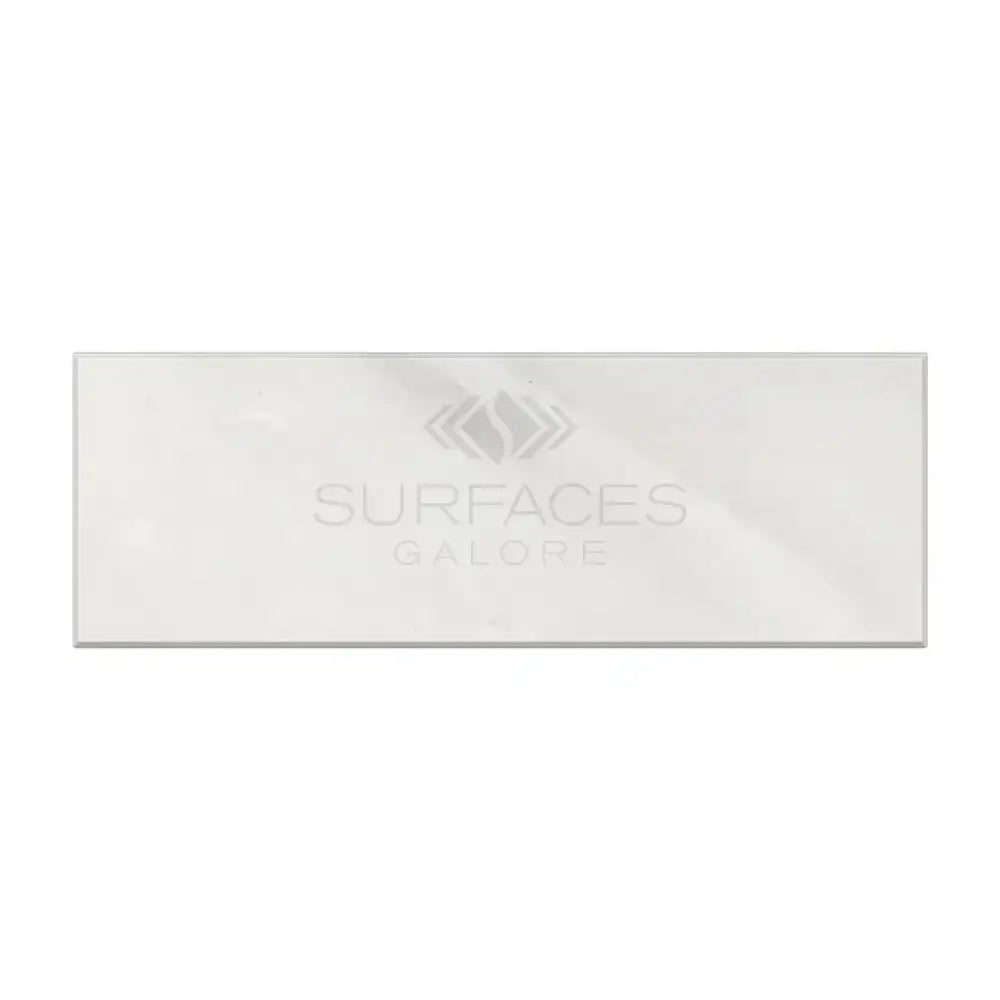 Rectangular polished white surface from Oriental Aurora White or Asian Statuary Marble