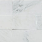 White marble brick pattern from Oriental White Aurora Asian Statuary Marble 4X12 polished or honed