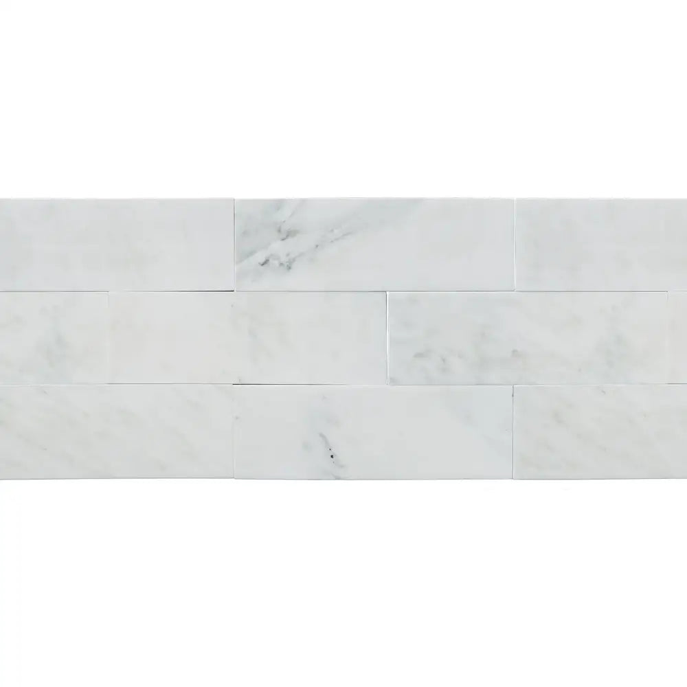 White marble brick tiles from Oriental White Aurora Asian Statuary Marble 4X12