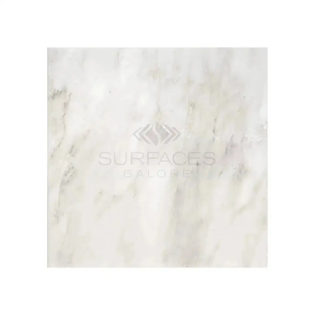 Square marble slab from Oriental White Aurora Asian Statuary Marble, polished or honed